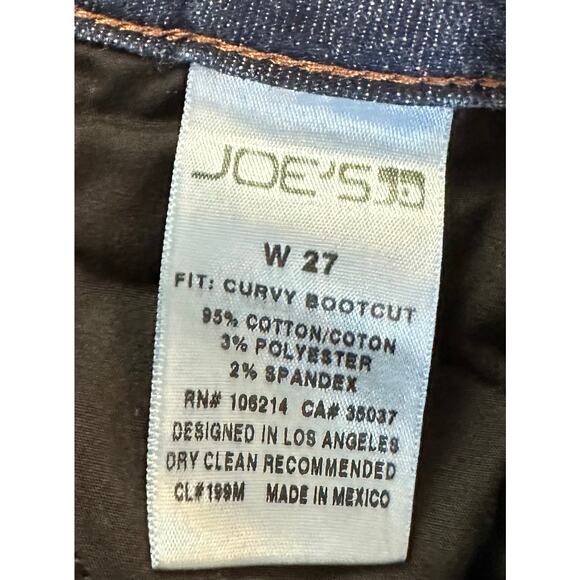 Joe's Jeans Curvy Bootcut Danitza Dark Wash Size 27 - Picture 11 of 11